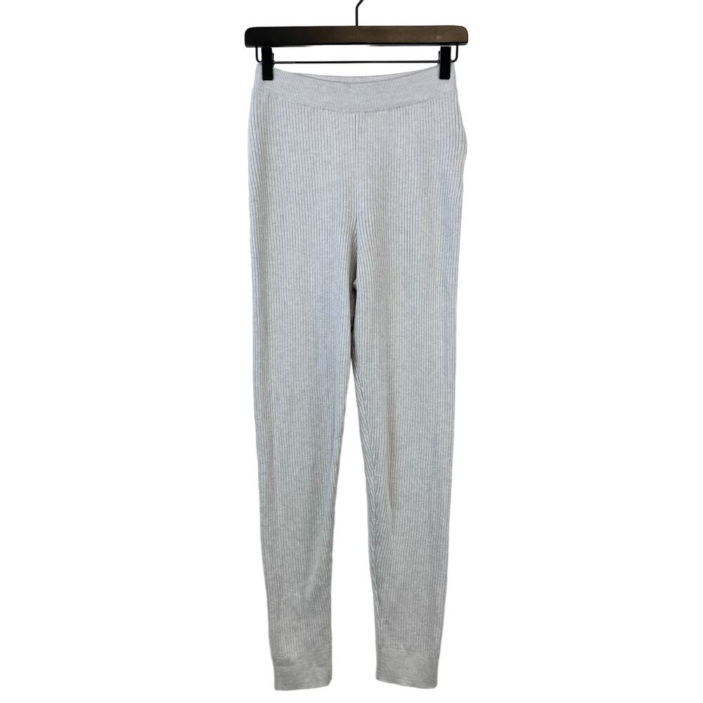 J.Crew XS Ribbed Sweater High Rise Pull-On Leggings Gray 27” Stretchy